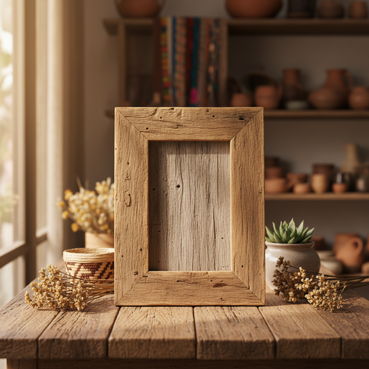 Quadro rústico madeira reciclada A3