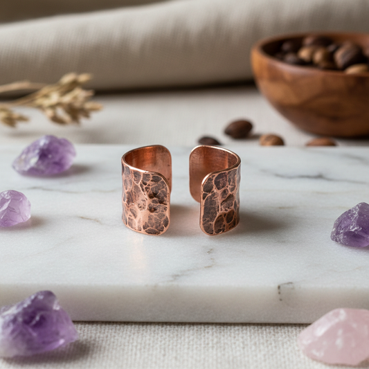 Anel cobre ajustável artesanal
