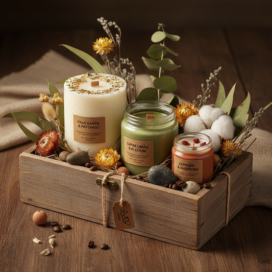 Kit 3 velas aromáticas premium